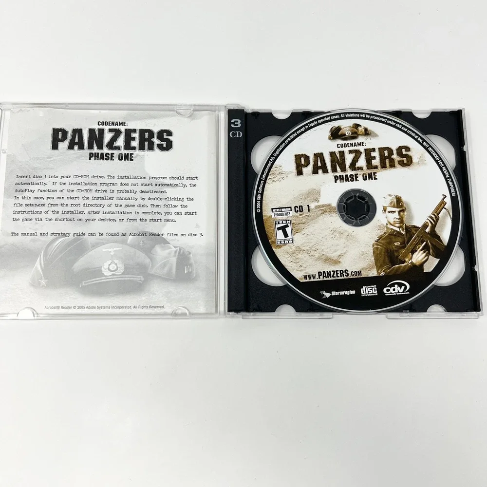 Vintage 2004 Codename: Panzers Phase 3 CD-ROM CDV Software‎ PC Game